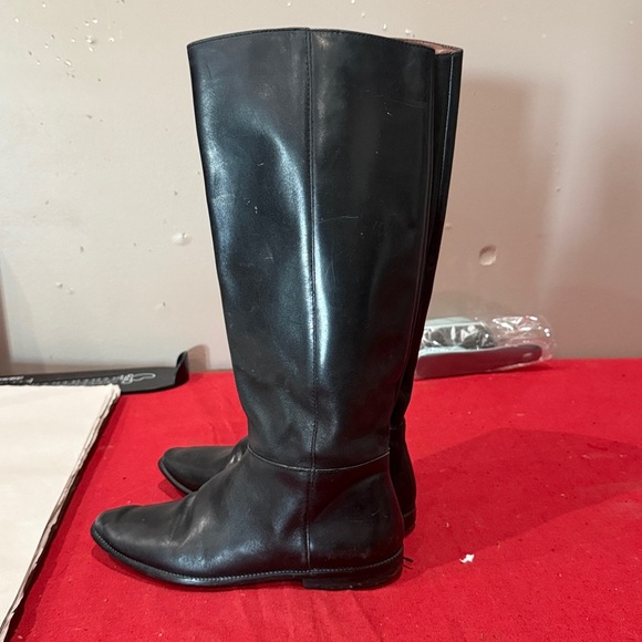 Unisa Black Leather Combat Boots - Picture 3 of 5